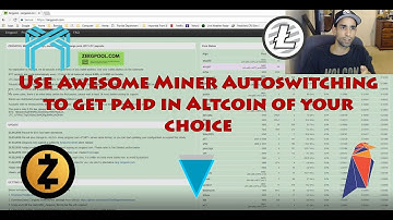 Autoswitching payout to any Altcoin, Awesome Miner