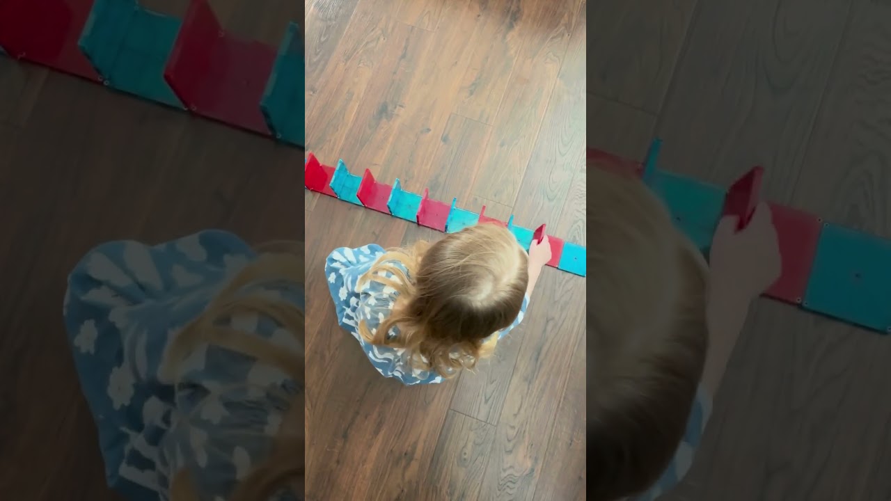 Domino Run fun with MAGNA-TILES®!