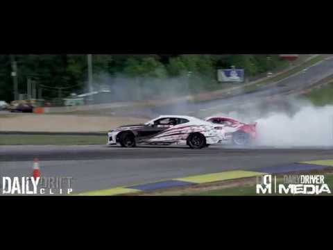 Travis Reeder in the Electric Drift Camaro and Jhonnattan Castro at ...