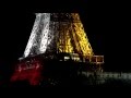 TOUR EIFFEL -BLEU BLANC ROUGE- PARIS  6 DAYS AFTER ATTACKS