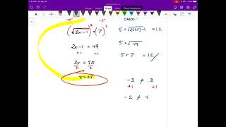 Pre-Calculus 11 Lesson 5.3a Radical Equations I