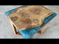 Small Pippy Oak turquoise Side table
