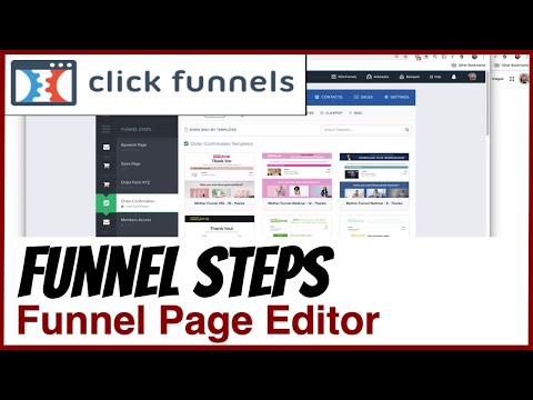 ClickFunnels 1.0 - Working with the Funnel Steps In the Funnel Editor Page