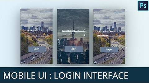 Mobile UI Design with photoshop #1 | Login Screen