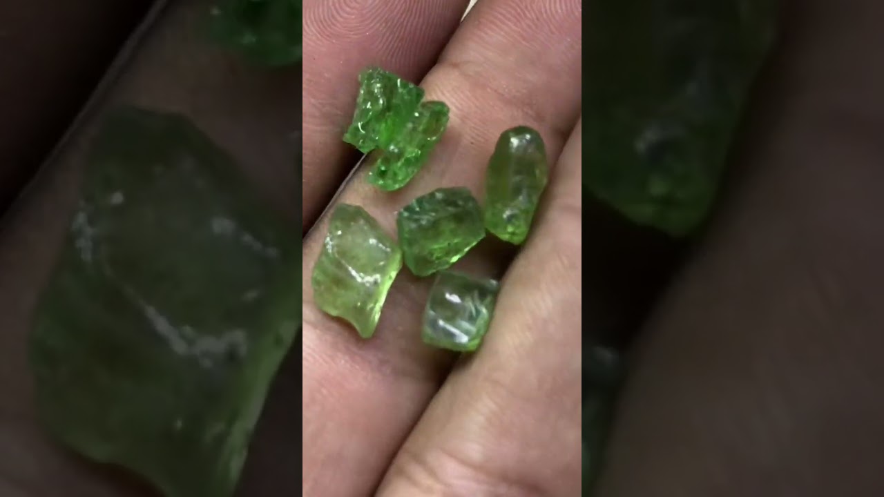 Green garnet tsavorite garnet  
