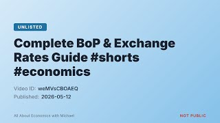 Complete BoP &amp; Exchange Rates Guide #shorts #economics