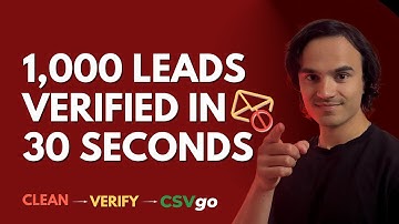 How I Verify 1,000+ Emails In 30 Seconds (CSVgo Demo)