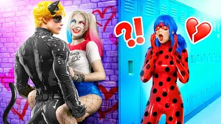 Harley Quinn A Volé Le Petit Copain De Ladybug! Harley Quinn Et Chat Noir Sont Maintenant En Couple!