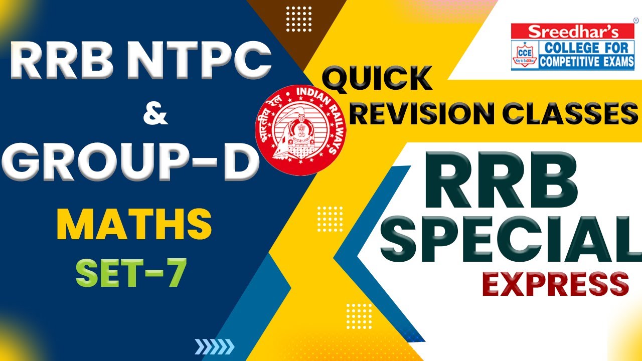 MATHS | PRACTICE SET-7 FOR RRB NTPC & GROUP D EXAMS IN TELUGU ...