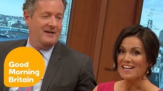 Piers Morgan Questions Susanna Reid About Her Relationship Status! | Good Morning Britain