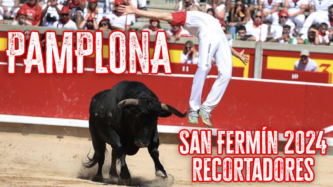 💥 SAN FERMÍN 2024 🏆 RECORTADORES CON TOROS BRAVOS EN PAMPLONA
