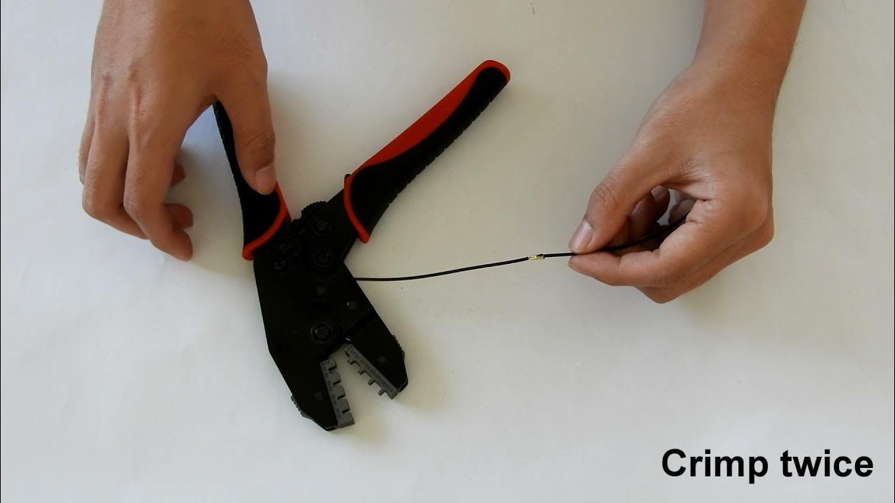 How to crimp open barrel terminals by I4 jawQuick Change Ratchet