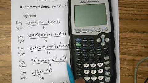 2 1 Derivative By Calculator TI84