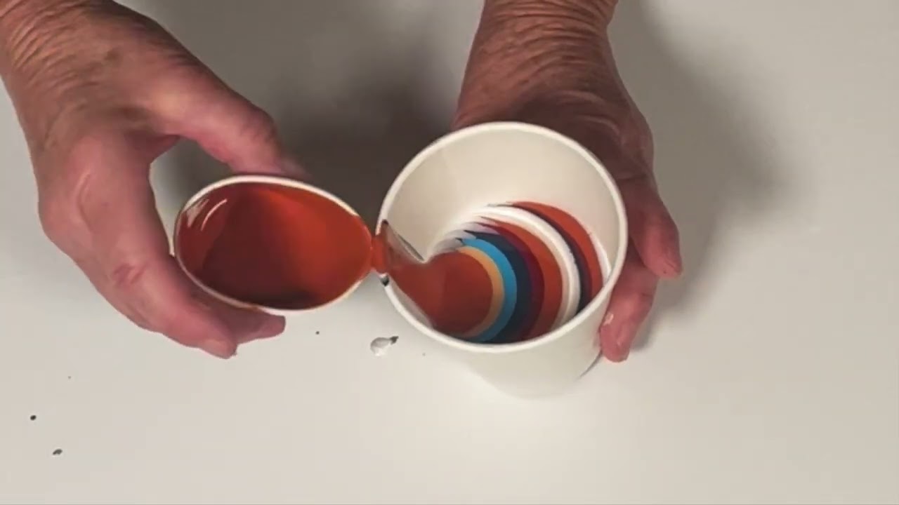 Interesting Cell Reaction ~ Testing New Pouring Medium ~ Acrylic Pour  Painting with Hair Dryer_If you're looking for an interesting way to paint  with fluid acrylics, then check out this video! 