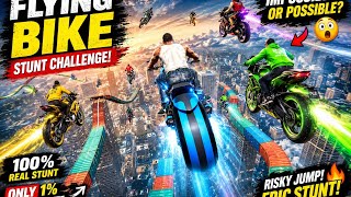 FLYING BIKE STUNT CHALLENGE 😱🚀 | Impossible Sky Track | Indian Bikes Driving 3D 🏍️🔥 screenshot 5