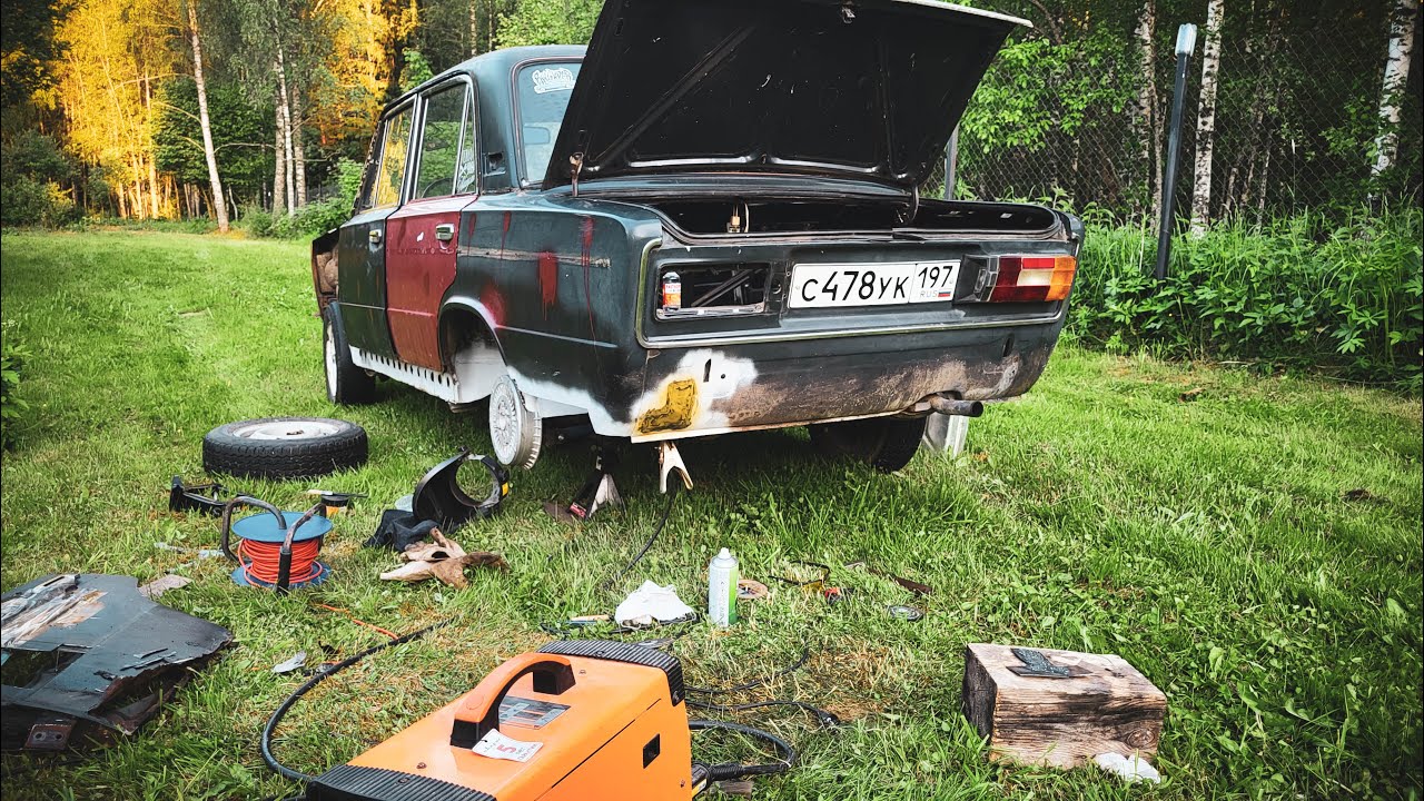 Кузовные работы Ваз 2106. Или как я полик запаски год варил - YouTube