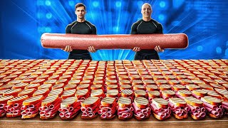 HOW MANY SANDWICHES CAN YOU MAKE FROM THE WORLD'S LARGEST SAUSAGE