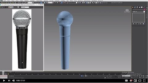 3dsmax Easy Microphone tutorial with only 5 tools - Final 3d model included for download
