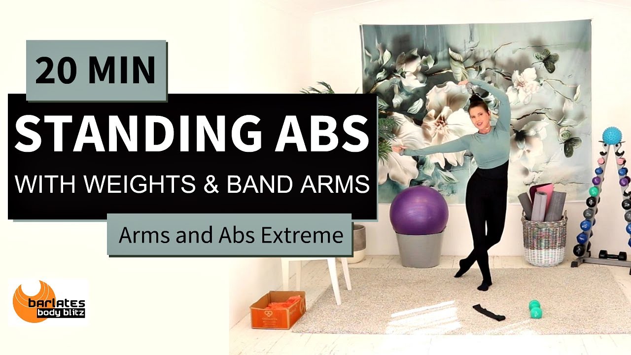 MEMBERS 20 MIN EXTREME ARMS & ABS WORKOUT AT HOME / STANDING ABS WITH ...