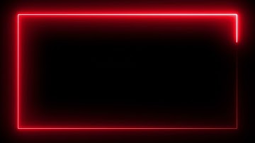 Red Neon Lights Rectangle Frame Background Seamless Loop