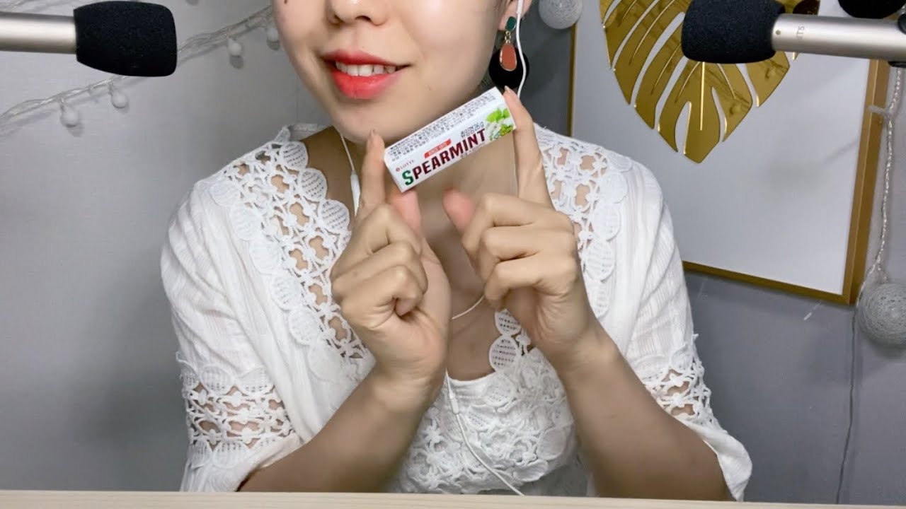 노토킹ASMR 여러분 최애영상 껌딱딱소리내며 껌씹는 이팅사운드😁No talking gum eating sound