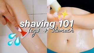 HOW TO SHAVE YOUR LEGS & STOMACH PERFECTLY | SHAVING HACKS