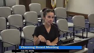 Planning Board Meeting 7-28-2026