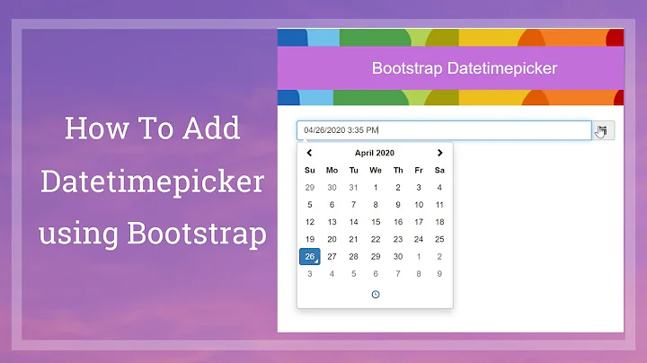 How to add datetimepicker using bootstrap