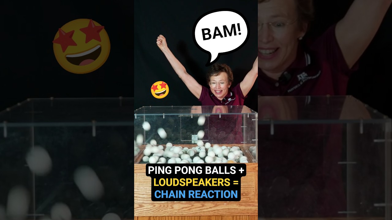 Chain Reactions with Ping Pong Balls! #DrTatiana #physics #shorts