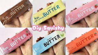 Diy Butter Squishy🧈/ Paper Squishy Easy Step by Step Tutorial / ASMR!