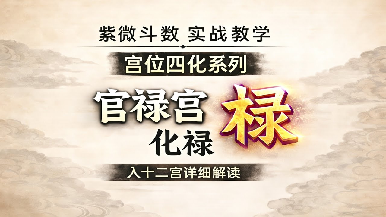 【官禄宫化禄入十二宫】紫微飞星基础技法新手入门必看 宫位四化