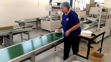 paper plate making machine working im Europe factory