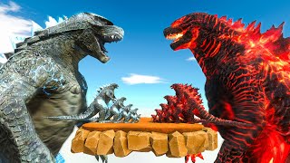Legendary Godzilla War - Growing Godzilla 2014 VS Thermo Godzilla, Size Comparison Godzilla
