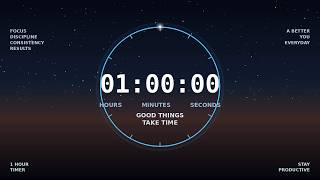 1 hour timer with no sound no ads