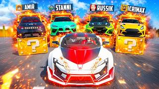 YOUTUBER JAGEN mich mit ZUFÄLLIGEN LUCKY BLOCK AUTOS in G...