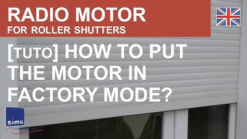 SIMU Hz radio motor - to restore the motor to factory mode