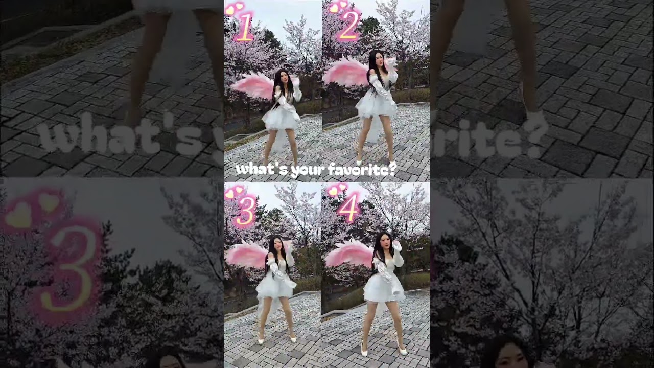 뭐가 제일 좋아요?What's your favorite? 最喜欢什么？何が一番好き？#catchcatch #cherryblossom #벚꽃 #dance #wings #cosplay