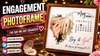 Engagement Photo Frame Design | Easy & Attractive Lecture for Beginners ✨💍 screenshot 2
