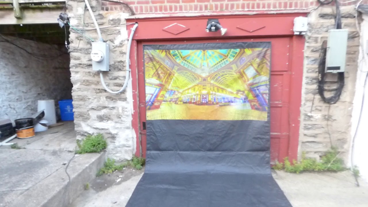 OUTSIDE with our 140" 169 supreme 8 ALR outdoor black portable