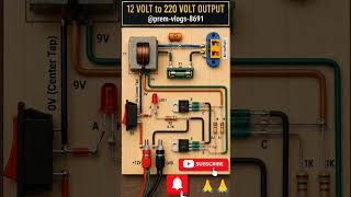12V DC to 220V AC Inverter 🔥 #shorts #electronics