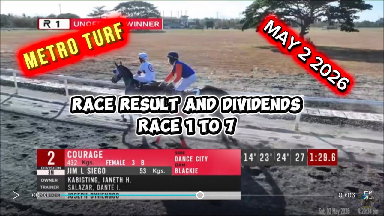 RACE RESULT AND DIVIDENDS/ Metro Turf/ MAY 2 2026/ Pinoy Karera and ...
