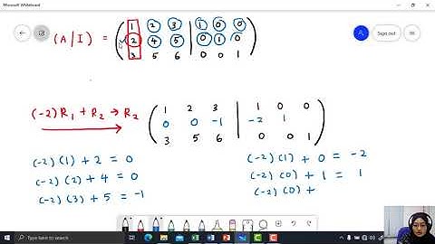 5.3 Inverse Matrices - Inverse of a 3 x 3 Matrix (Elementary Row Operations) Part 2