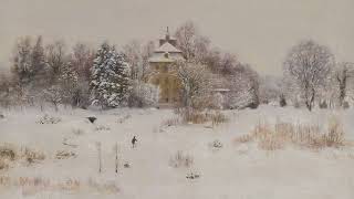 Turn Your TV Into Art | 1 Vintage Landscape Painting | 2Hr Winter Ambience | Background Screensaver