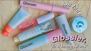 glossier first impression *full face using glossier*