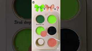 💚 Pale Green + Black + Peach | Soft Contrast Color Mixing ✨🎨#colormixing #artshorts