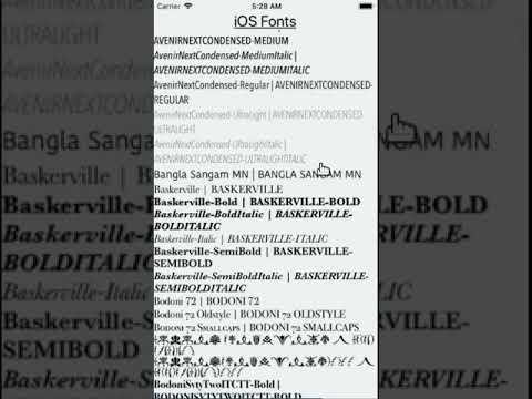 Available fonts for iOS in React Native