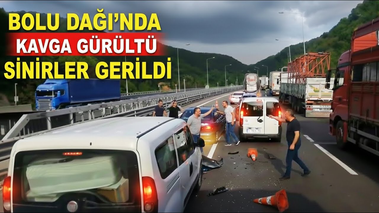 BOLU DAĞINDA KAVGAYA RAMAK KALA  YOLUMUZ TIKANDI SİNİRLER GERİLDİ MANZARA MÜTİŞ 