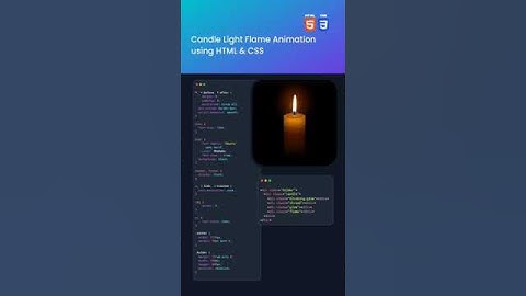 Candle Flame Animation | #shorts  #html  #css  #animation  #htmlcsstutorial #tutorial |
