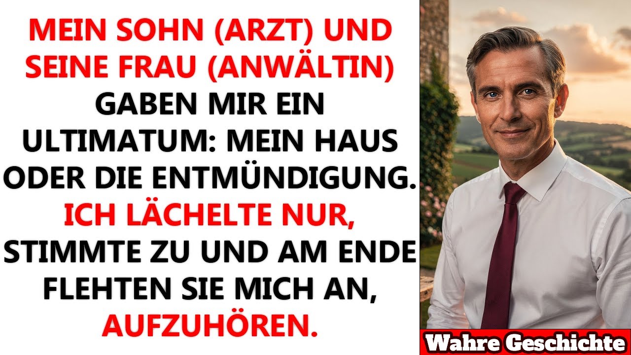 „Wir ziehen morgen ein, Papa“, sagte mein Sohn. Ich lächelte gab ihm den 3,8 Mio € Kaufvertrag