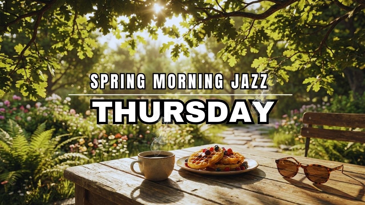 🔴 Spring Morning Jazz 🌿 Relaxing Jazz Music & Bossa Nova at a Garden Cafe